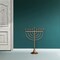 Modern Solid Metal Judaica Hanukkah Menorah 9 Branched Candelabra